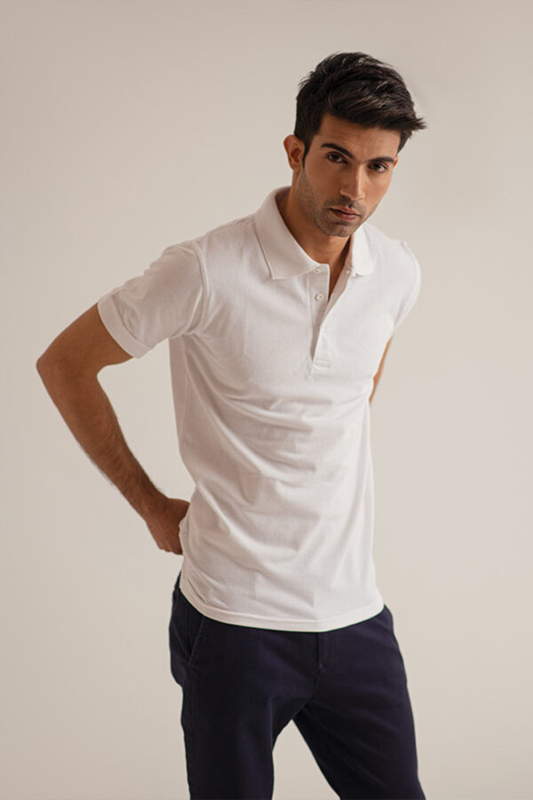 WHITE POLO SHIRT - Image 2