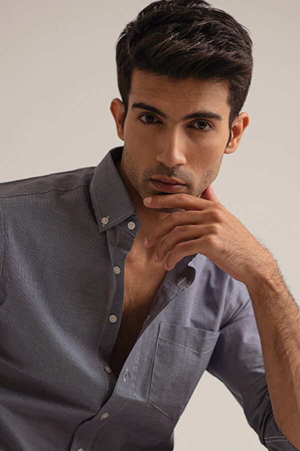 BLUE CHECK SHIRT - Image 2