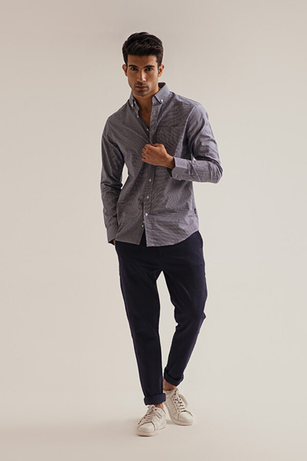 BLUE COTTON PANTS - Image 3