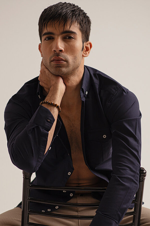 BLUE BUTTON DOWN SHIRT - Image 3
